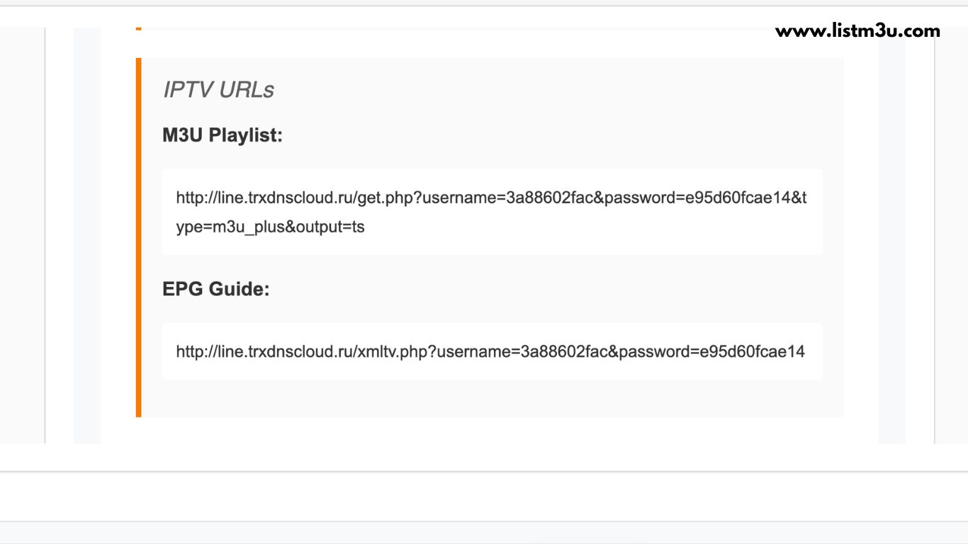 Get M3U playlist link for XCIPTV setup